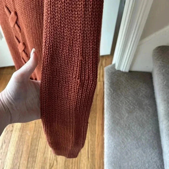 Size M Pinque Jamelya Back Detail burnt orange cardigan - Picture 4 of 6